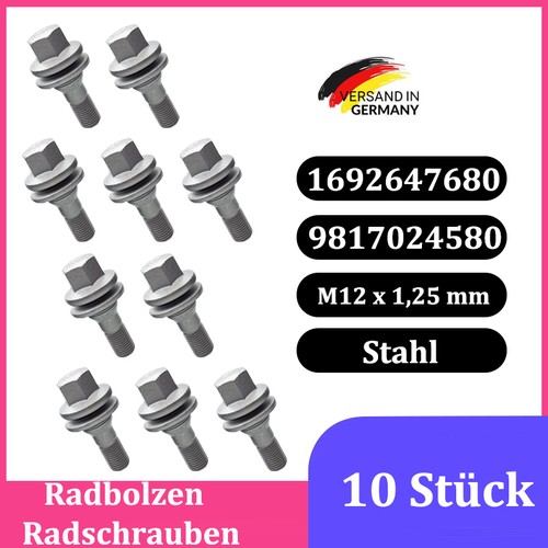 10x radschrauben m12x1 - radschrauben, m12x1.25